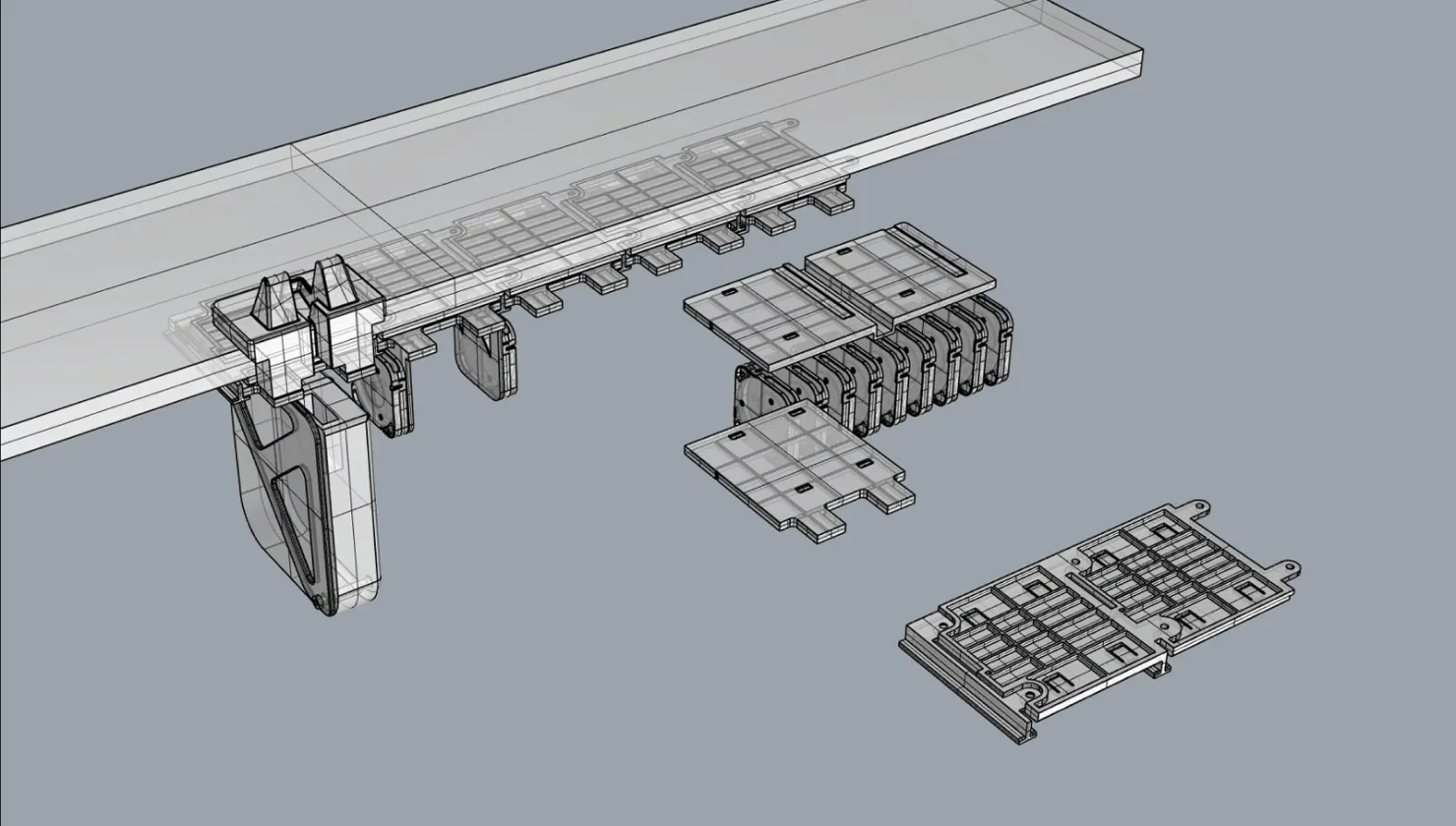 Concealed structure and cable routing